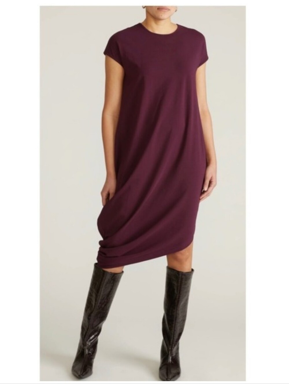 UNIVERSAL STANDARD | Iconic Geneva Dress Asymmetric Pima Cotton Midi  Sz 18 20